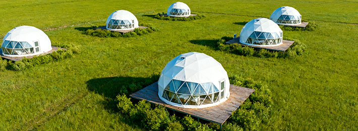 Structural Engineering and Spatial Dynamics of the Geodesic Dome Tent Structure