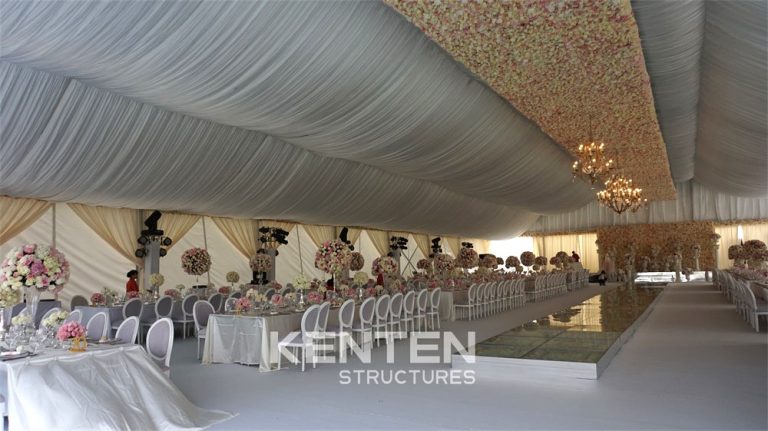 Tent interior decoration, wedding